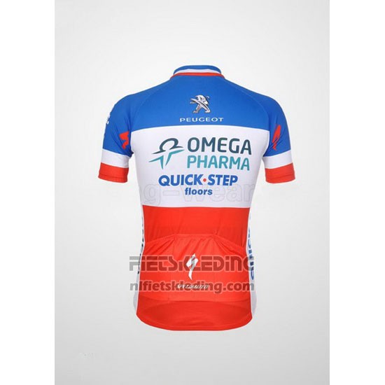 2012 Fietskleding Omega Pharma Quick Step Kampioen Frankrijk Korte Mouwen en Koersbroek